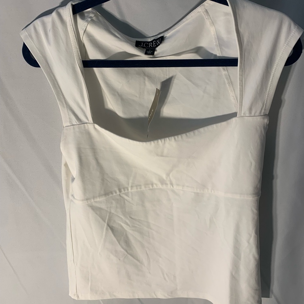 J. Crew Women's Cream Sleeveless Blouse